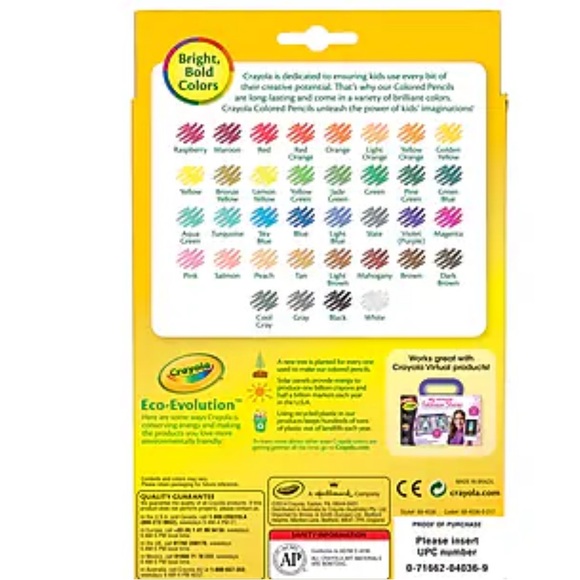 NWT Crayola Colored Pencils, 36 Premium Quality, Long-Lasting, Pre-Sharpened - Picture 2 of 7